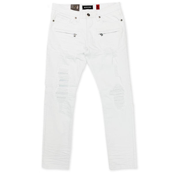 MAKOBI - M1771 White Jean