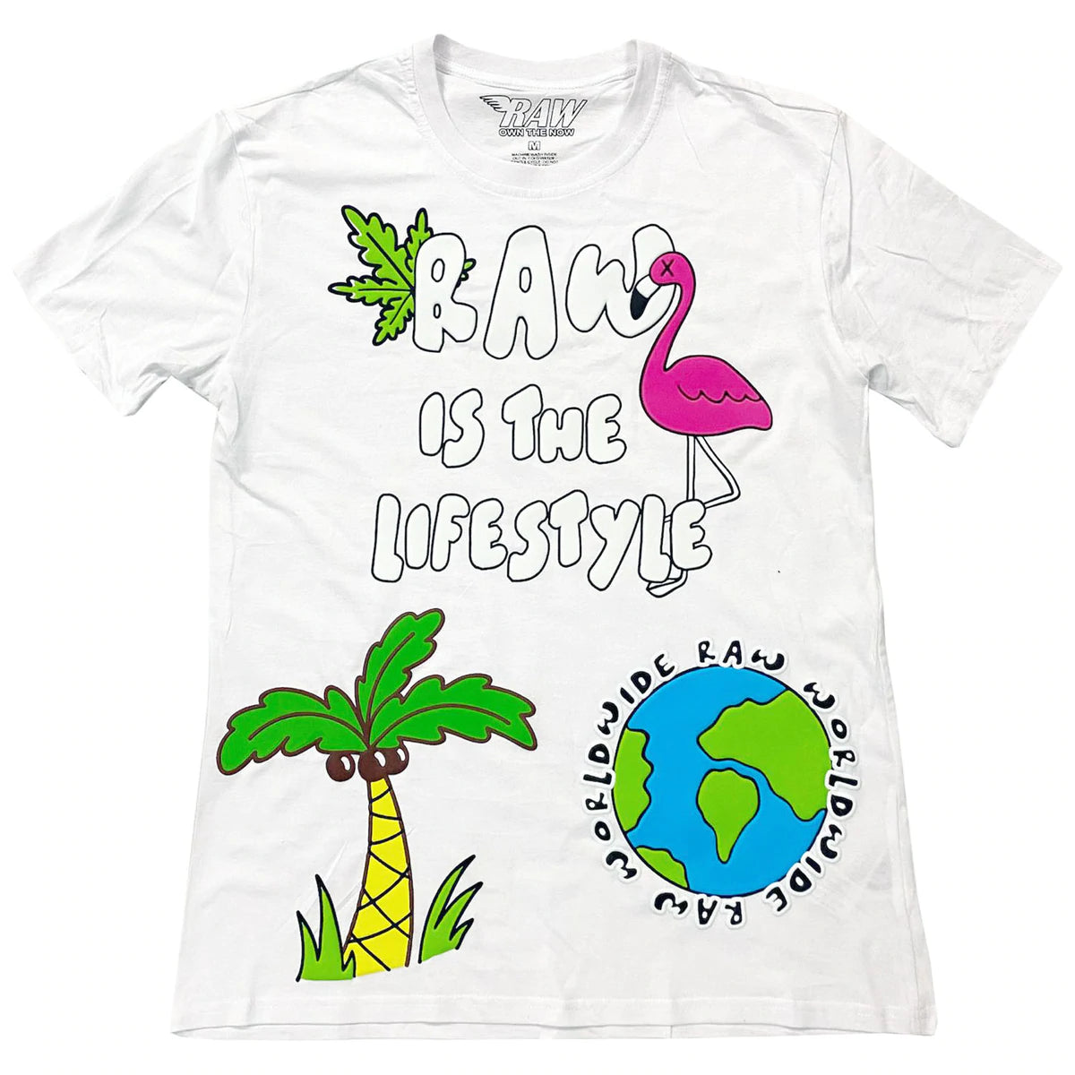 Rawalty - MEN RAW WAY PUFF PRINT CREW NECK T-SHIRTS - WHITE