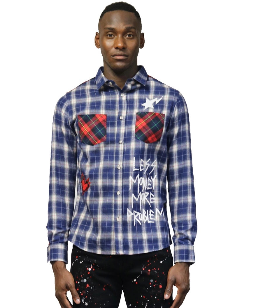 Kleep - Button Up Less money more problem Shirt