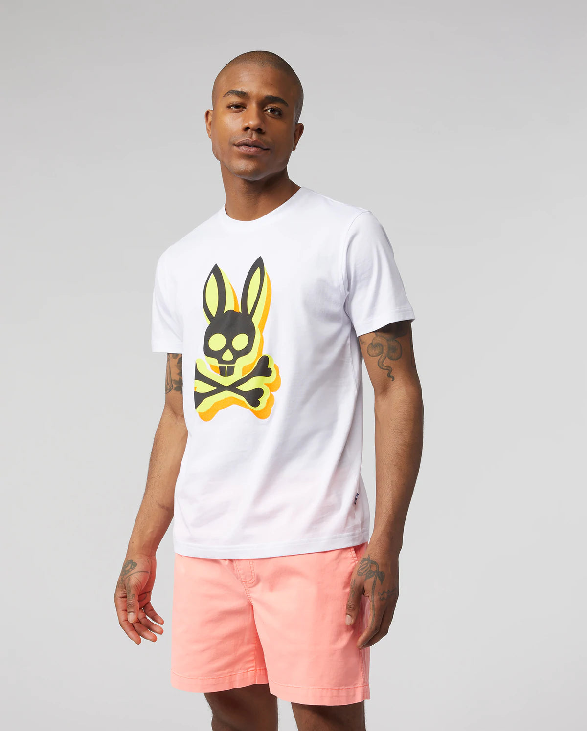 Psycho Bunny - MENS LAMPORT GRAPHIC white TEE