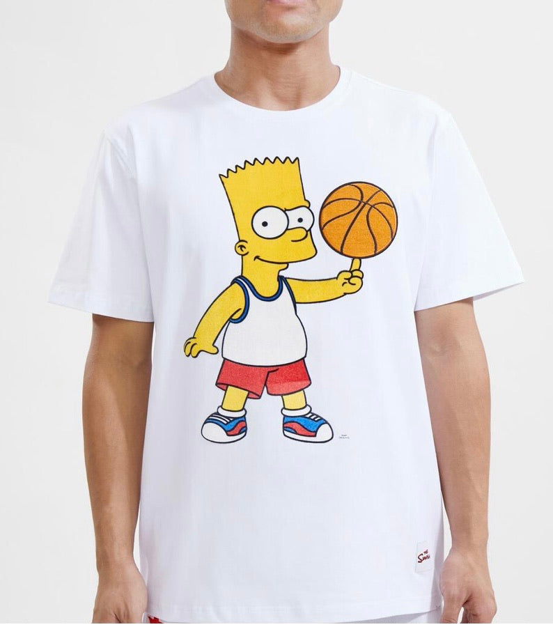 Freeze Max - BART Simpson basket ball White Tee