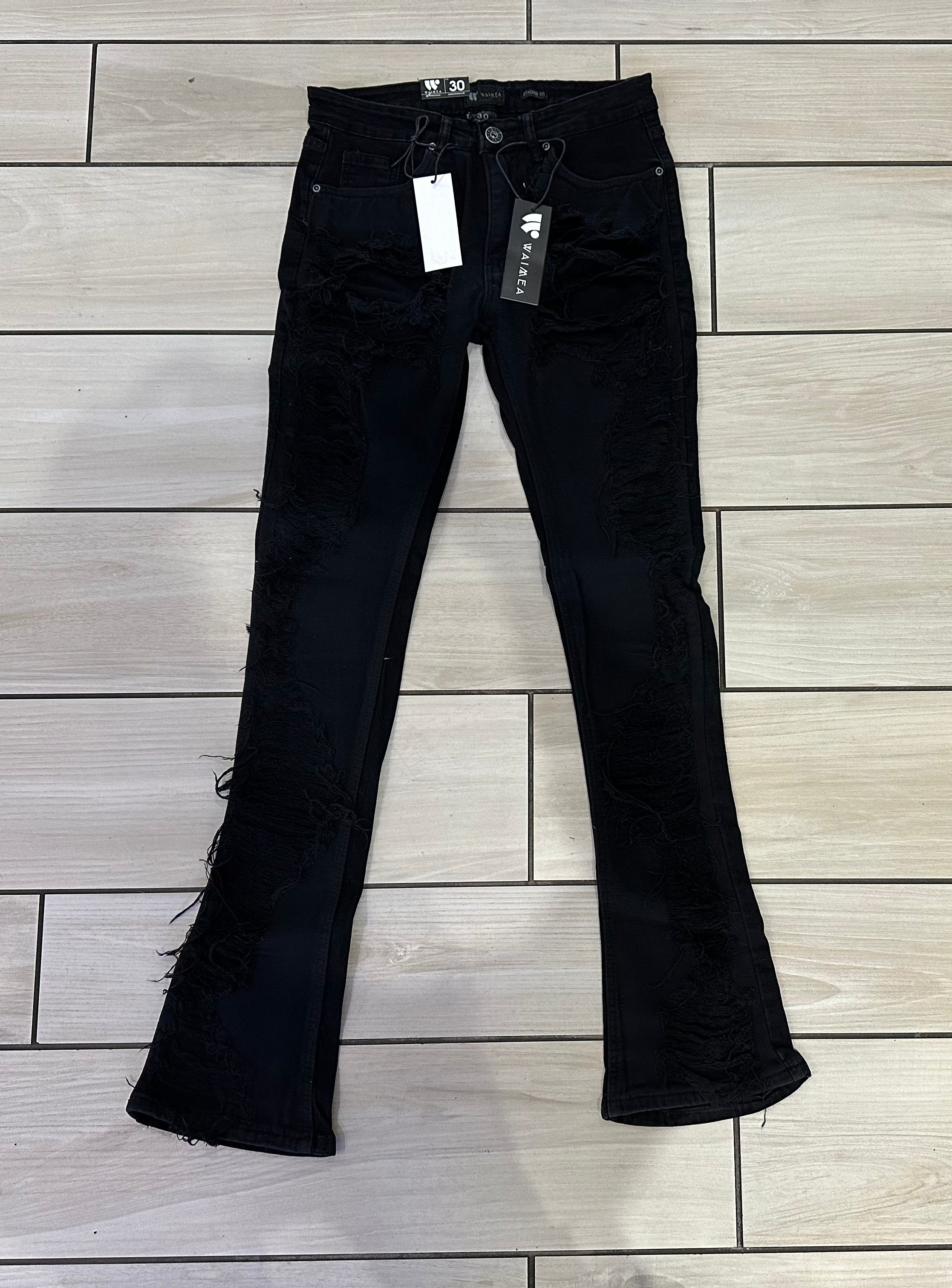 Waimen - M5553D Jet Black Jean
