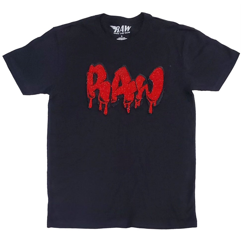 Rawalty - RAW Drip BLING Black / Red Tee