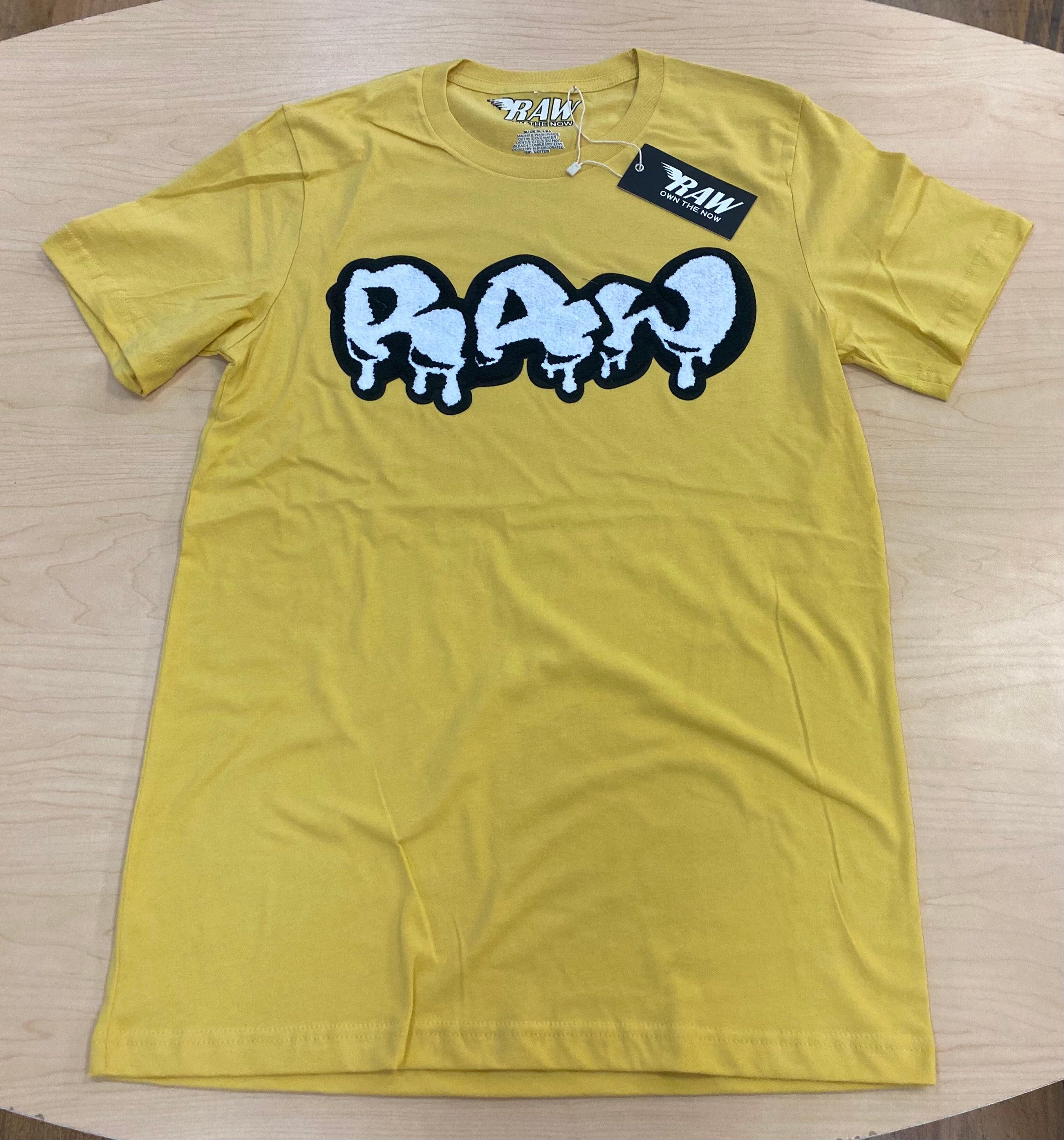 Rawalty - RAW Drip Mustard White Tee