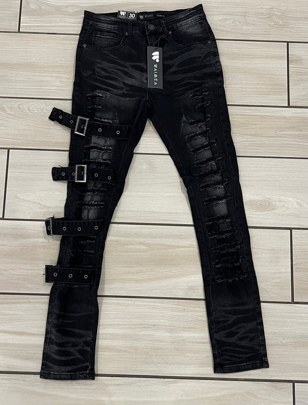 Waimen - M5489D Black Wash Jean