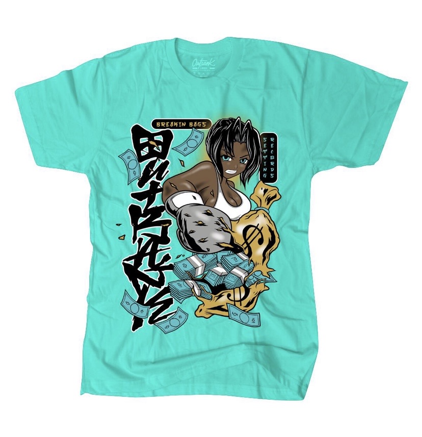 Outrank - Breakin' Bags Teal Green Tee