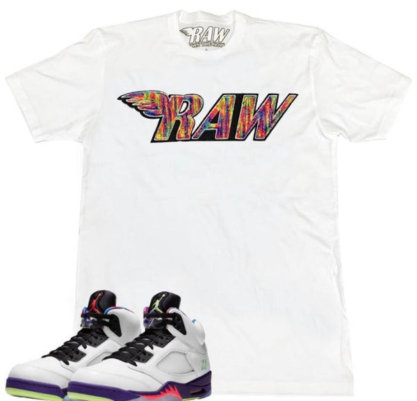 Rawyalty - RAW Multi Color / White Tee