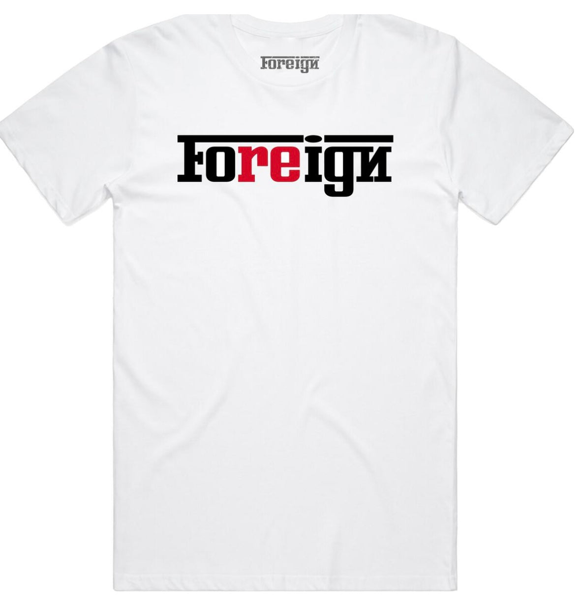 Foreign - White / Black / Red Tee