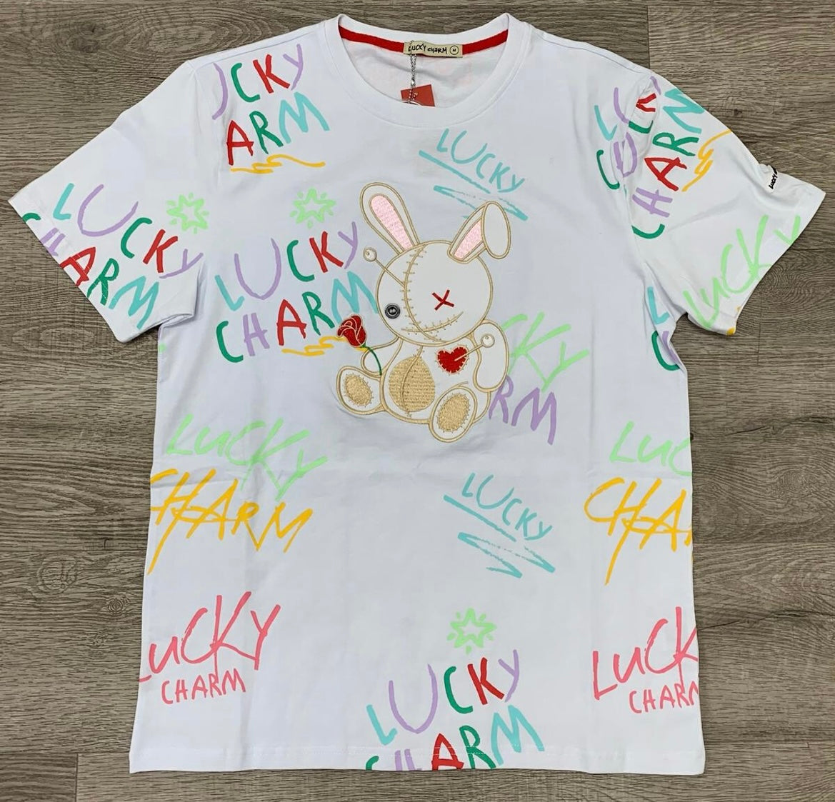 Black Keys - Lucky charm doodle white tee