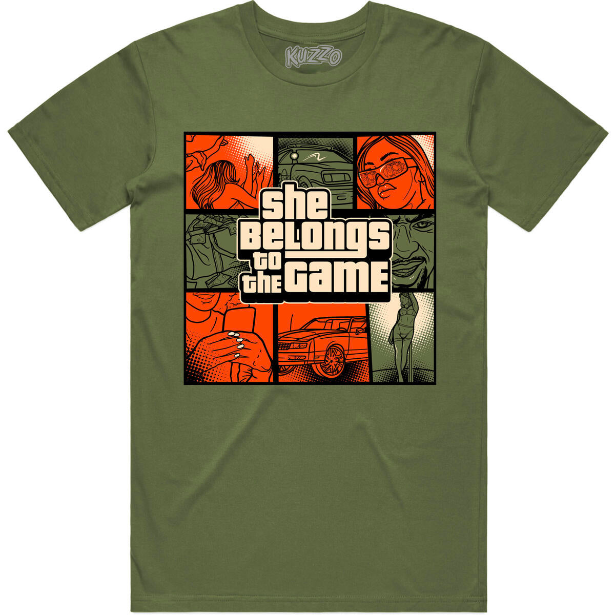 Jordan 5 Olive 5s - She Belongs In The Game Olive Green Tee