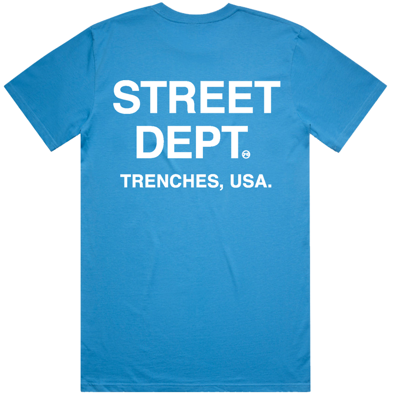 Street Dept - Sky Blue White Tee