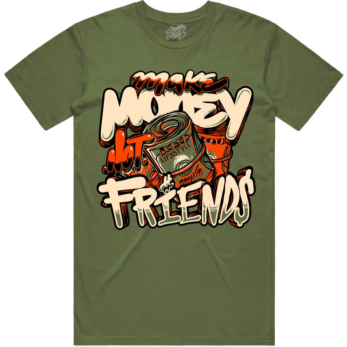 Jordan 5 Olive 5s Shirt - Sneaker Tees Make Money Green Tee