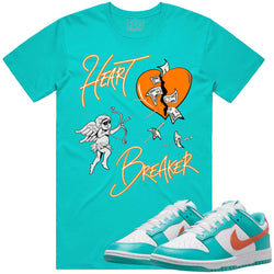 Miami Dolphins Dunks Shirt Heart Breaker - Teal Orange Tee