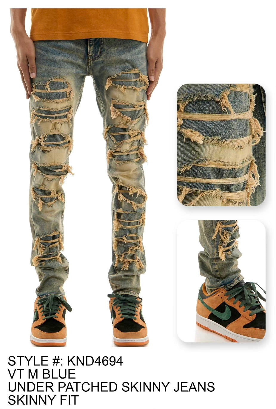 KDNK - KND4694 Medium Blue Jean