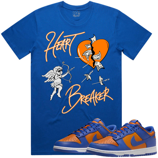 Heart Breaker - Royal Blue Orange Tee