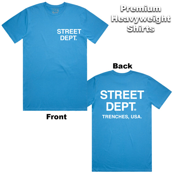 Street Dept - Sky Blue White Tee