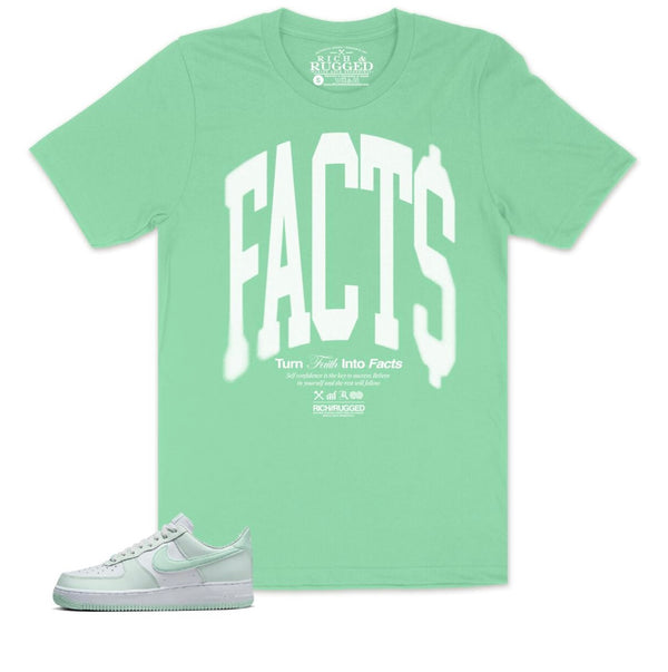 Rich & Rugged - Facts Teal Green Tee