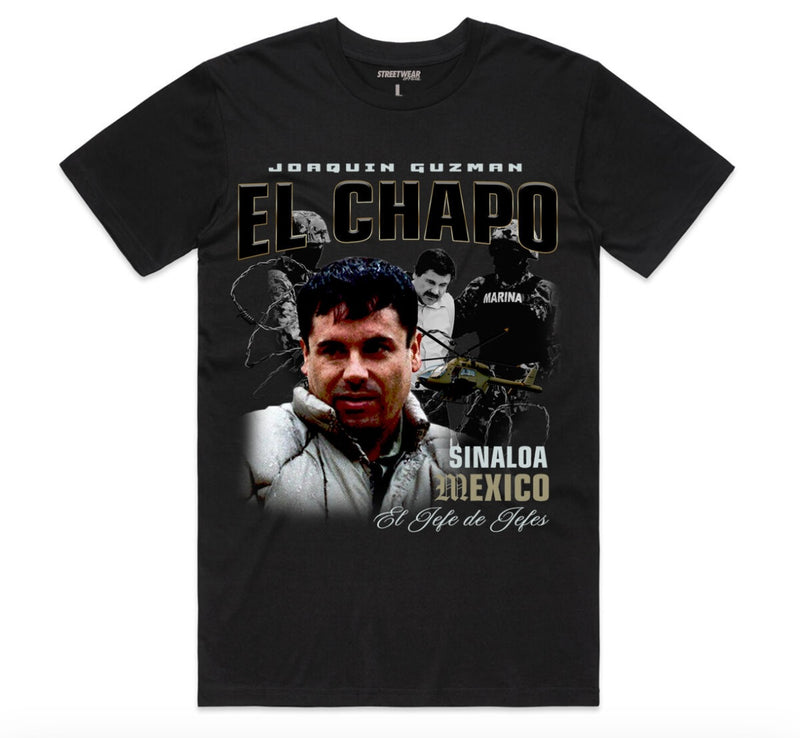 Street Wear - SINALOA El Chapo Black Tee