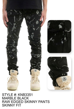 KDNK - KNB3351 Marble Black Jean