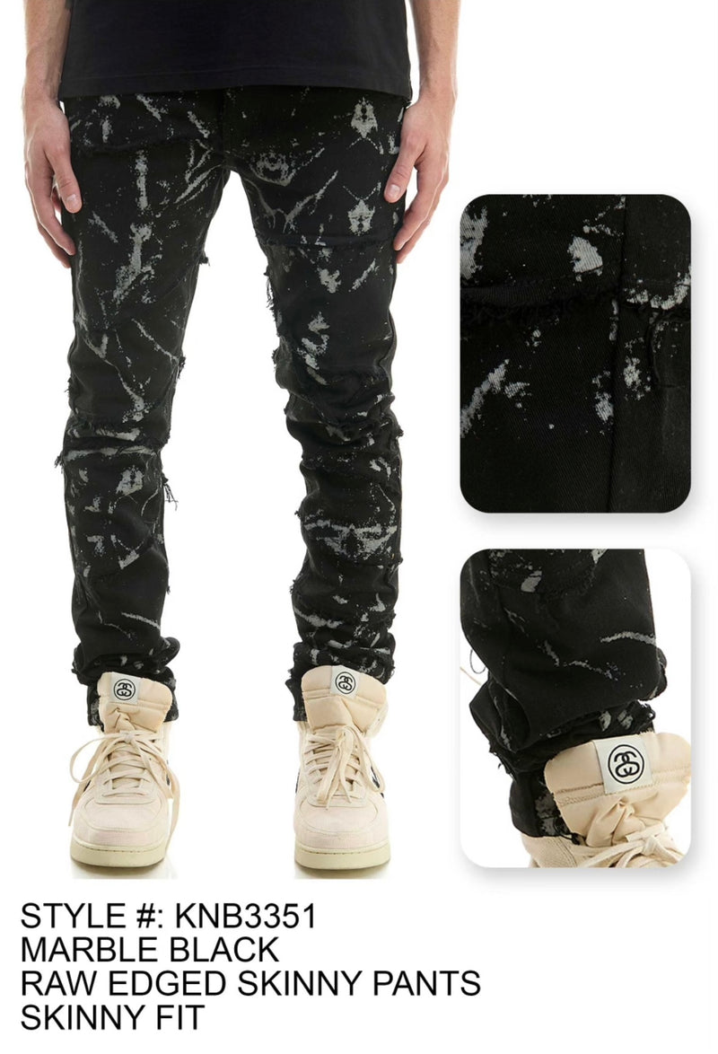 KDNK - KNB3351 Marble Black Jean