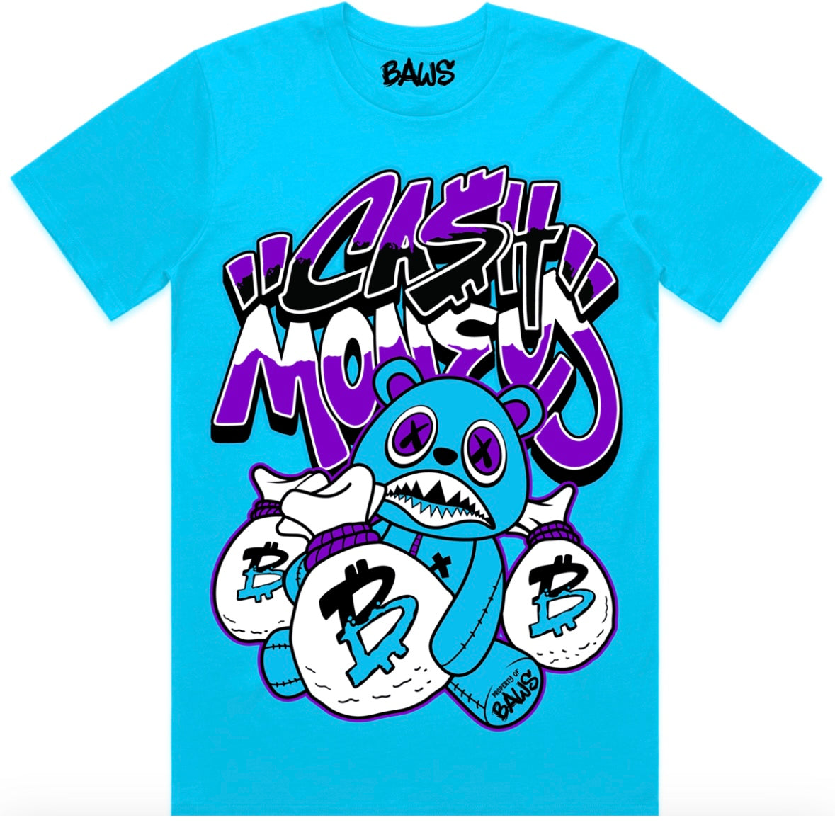 Baws - Grapes Cash Money Aqua Shirt - Jordan 6 Aqua 6s