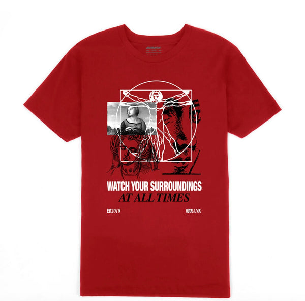 Outrank - Watch Your Surroundings Red Tee