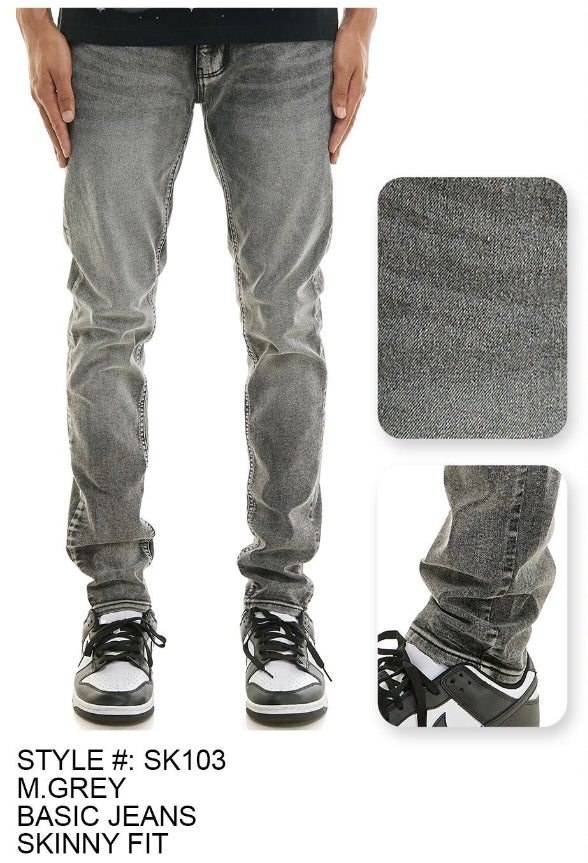 KDNK - SK103 Medium Grey Skinny Jean