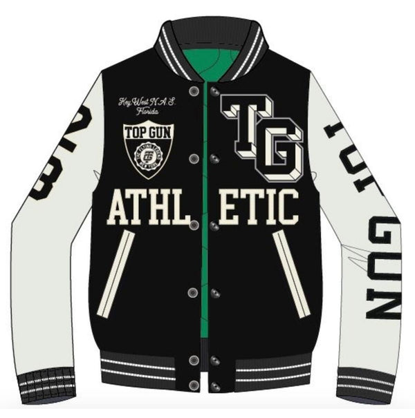 Top Fun - Black / White Varsity Jacket