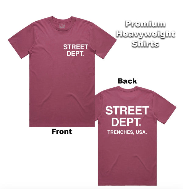 Street Dept - Berry White Pink Tee