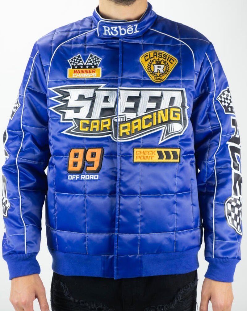 Rebel Mind - Speed Car Racing Royal Blue Jacket