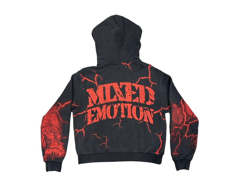 Mixed Emotions - Deserted Black Red Hoodie