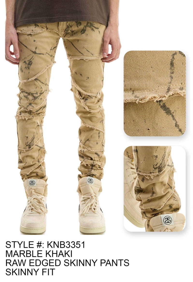 KDNK - KNB3351 Marble Khaki Jean