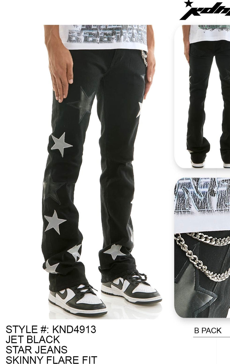 KDNK - KND4913 Star Black Jean