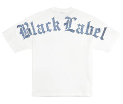 Black Label - Rhinestone White Sky Blue Tee