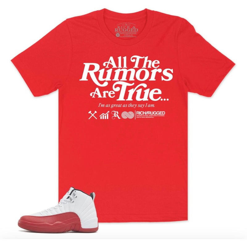 Rich & Rugged - All The Rumors Red Tee Retro 12 Cherry