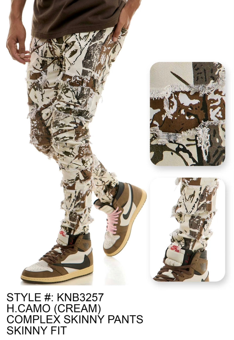 KDNK - KNB3257 Cream Camo Jean