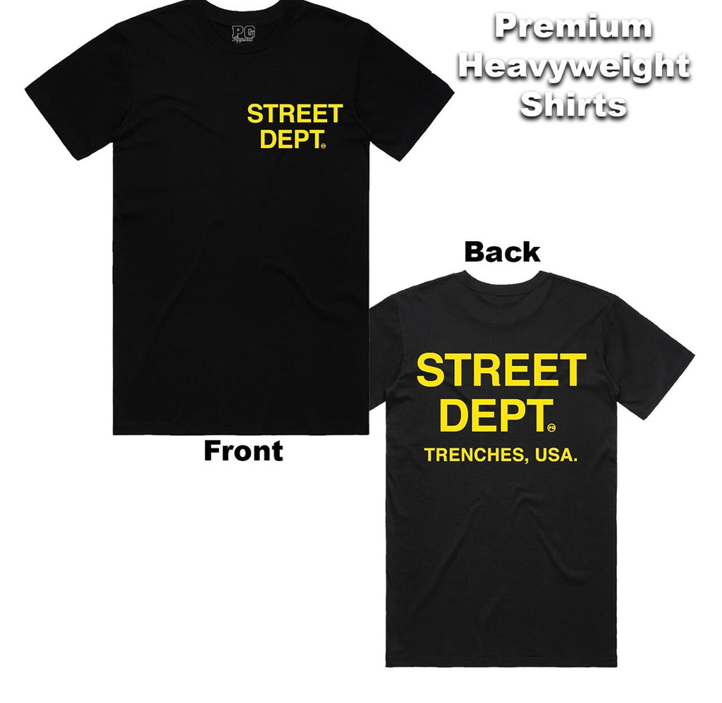 Jordan 4 Thunder 4s Shirt - Street Dept Black Yellow Tee
