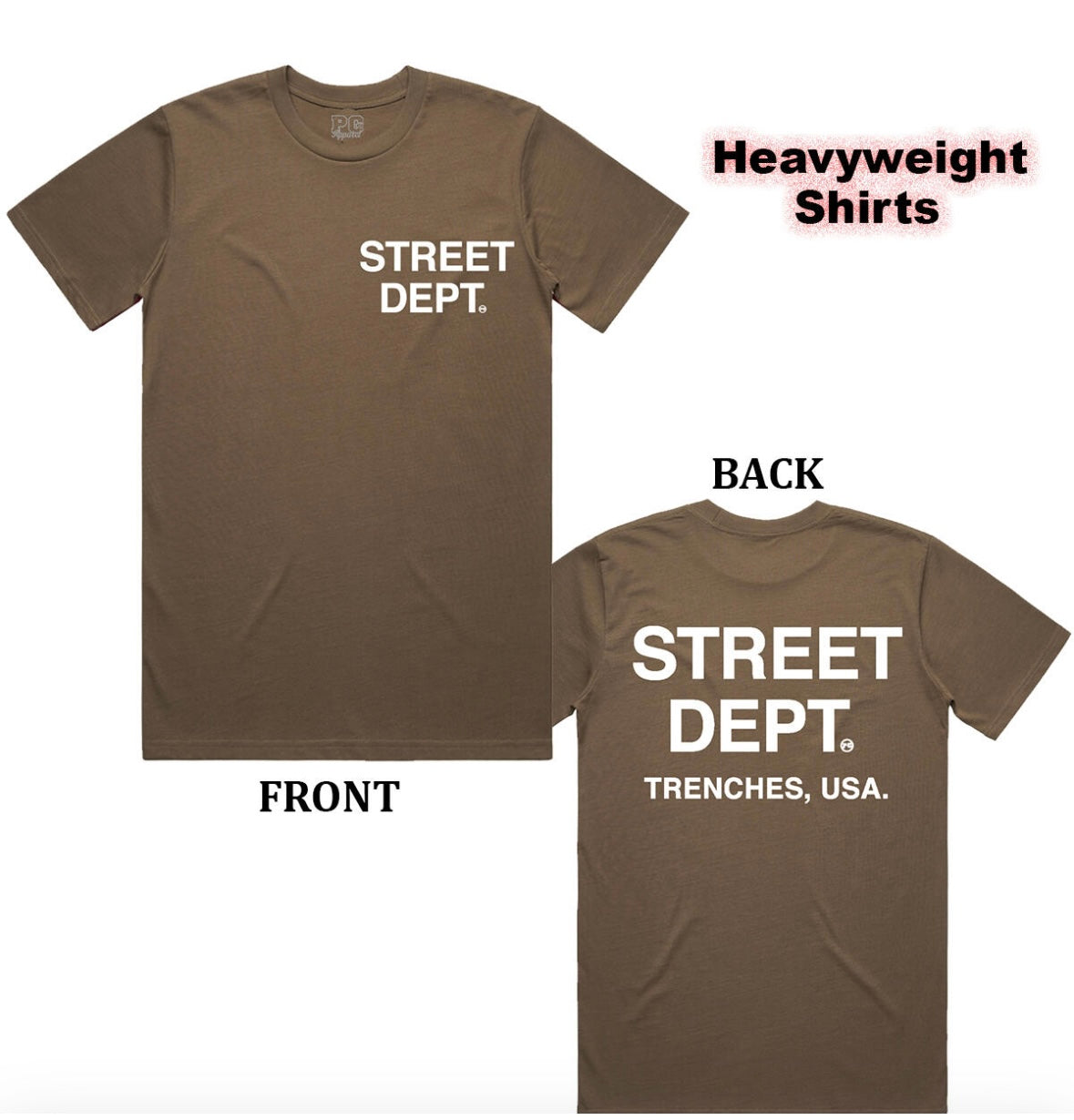 Street Dept - Dark Brown White Tee