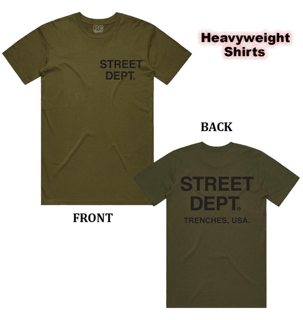 Planet Of Grapes - Street Dept Olive Green Tee