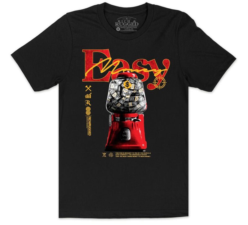 Rich & Rugged - Easy Money Black Jordan 4 Retro Bred Reimagined Tee