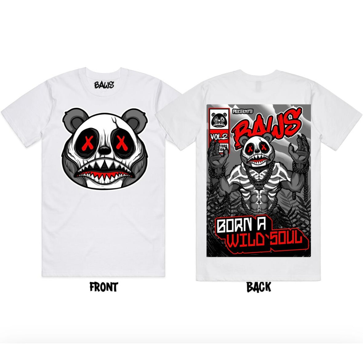 Baws - Born A Wild Soul White Tee