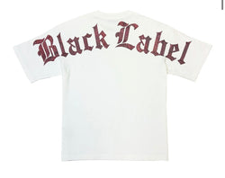 Black Label - Rhinestone White Red Bling Tee
