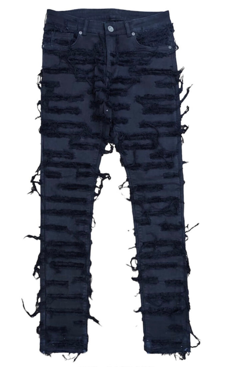 Focus - 3499 Jet Black Stack Jean