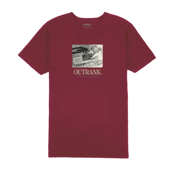 Outrank - All Work Maroon Tee