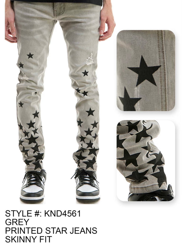 KDNK - KND4561 Grey Star Jean