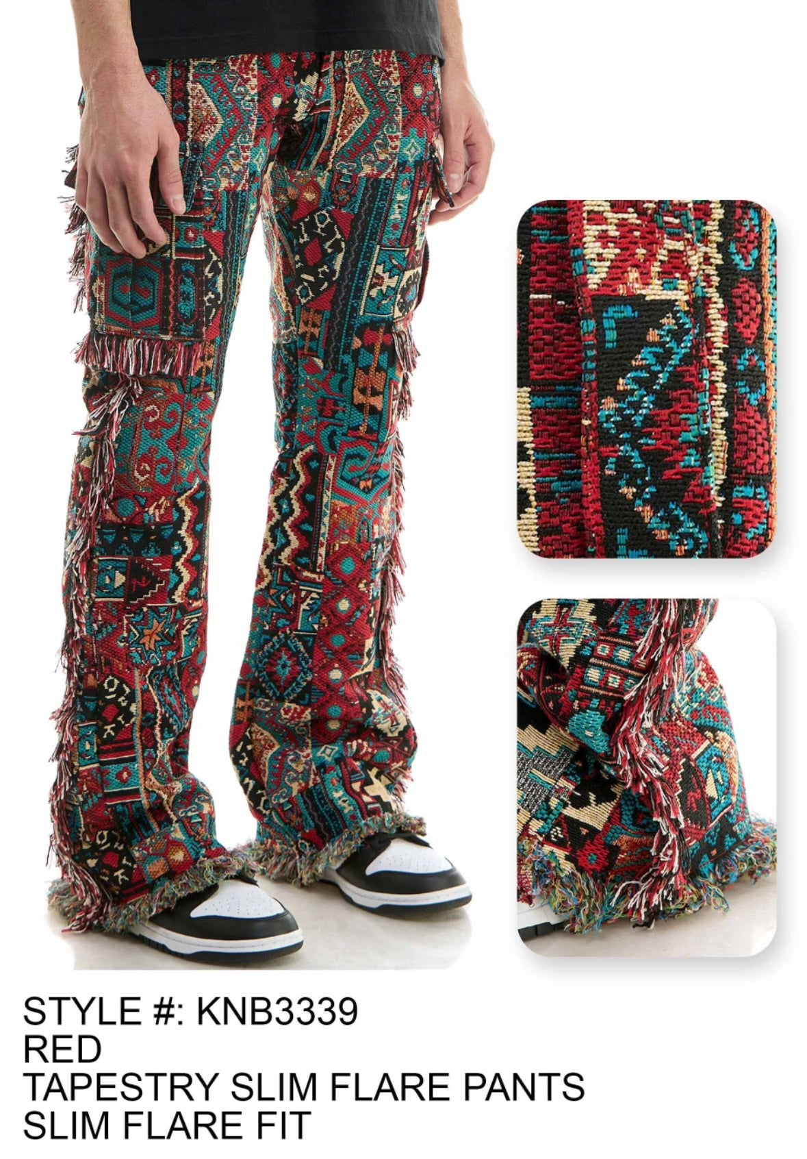 KDNK - KNB3339 Multi Color Flare Jean