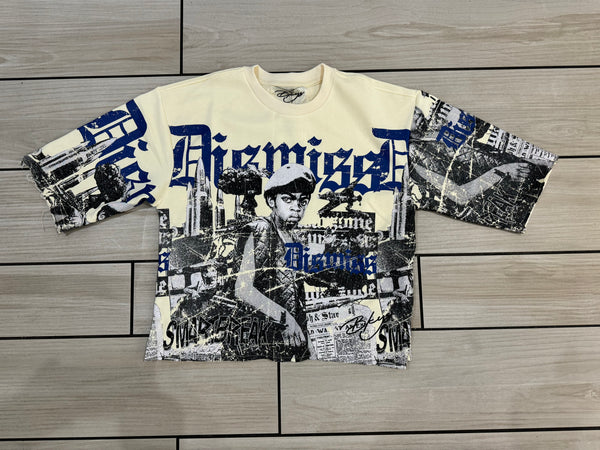 BKYS -  Dismissed Cream Royal Crop Tee