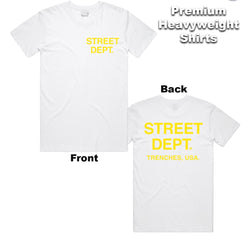 Jordan 4 Thunder Shirt - Street Dept White Yellow Tee