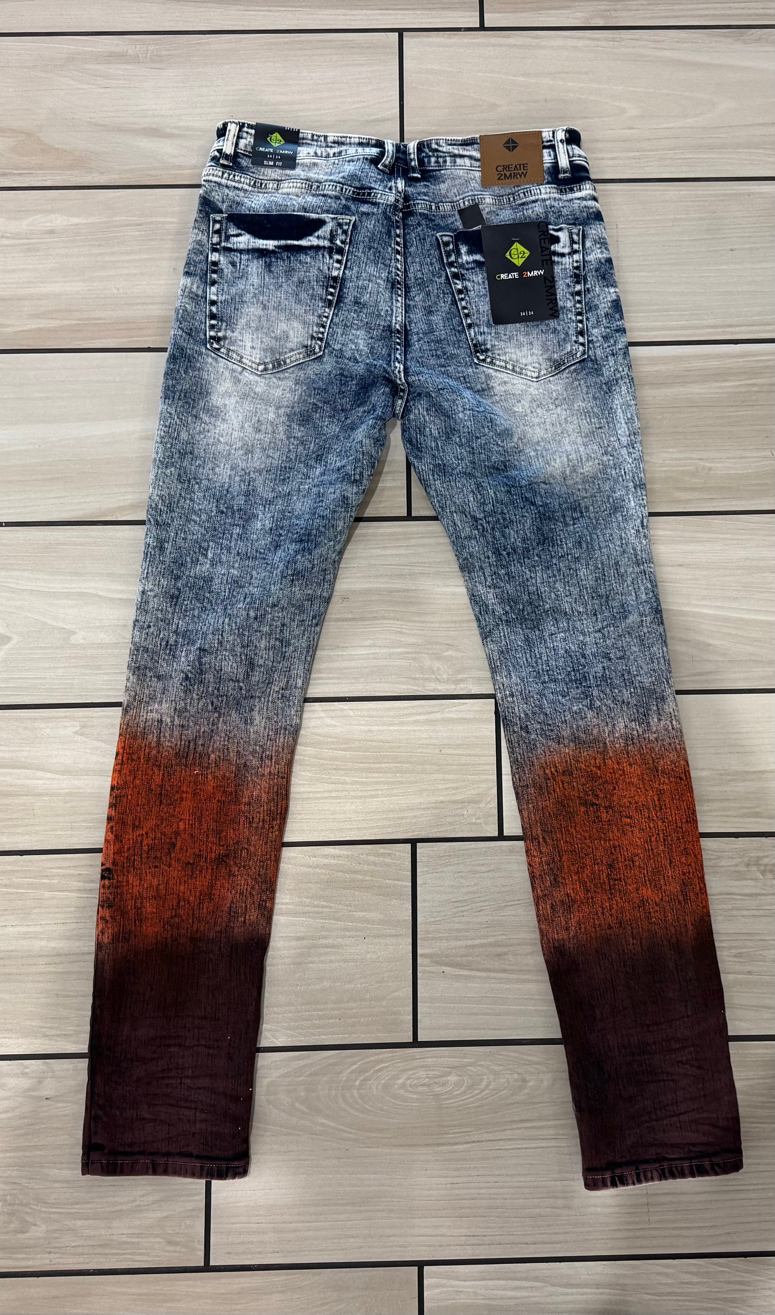 Create Tomorrow - Blue Orange Paint Jean Style CF0603