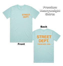 Street Dept - Aqua Teal Orange Shirt